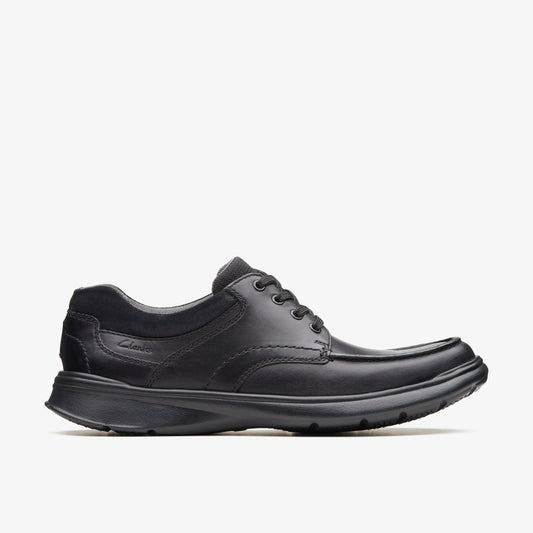 Clarks Men Cotrell Edge Black Smooth Leather