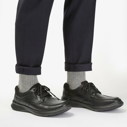 Clarks Men Cotrell Edge Black Smooth Leather