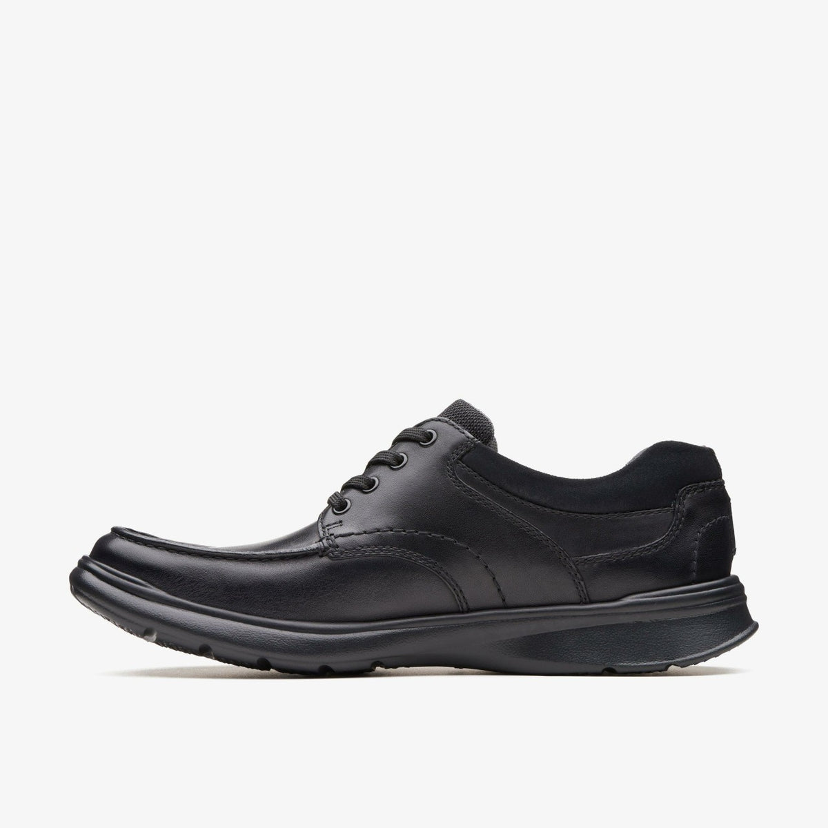 Clarks Men Cotrell Edge Black Smooth Leather