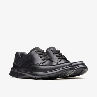 Clarks Men Cotrell Edge Black Smooth Leather