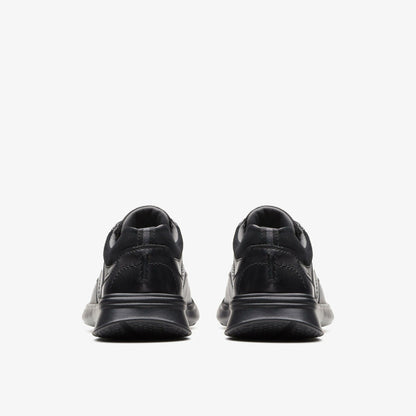 Clarks Men Cotrell Edge Black Smooth Leather