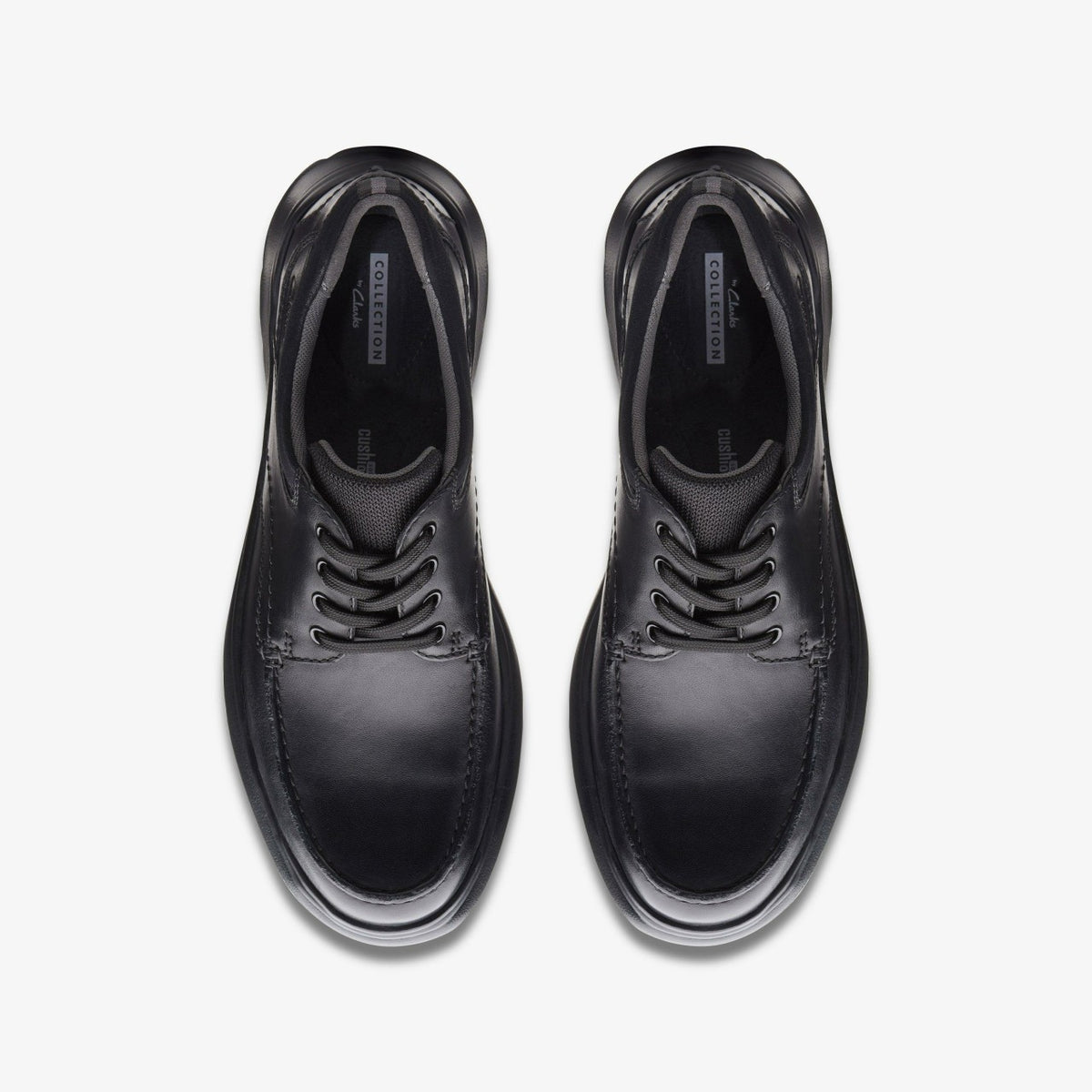 Clarks Men Cotrell Edge Black Smooth Leather