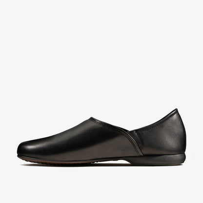 Clarks Men Harston Elite Slipper Black Leather