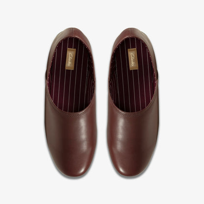 Clarks Men Harston Elite Slipper Burgundy Leather