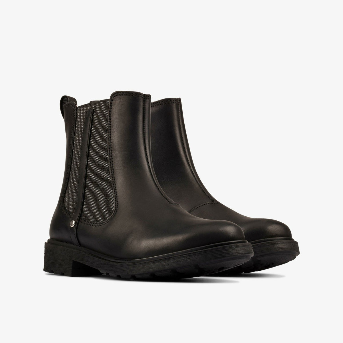 Clarks Kids Astrol Orin Kid Black Leather
