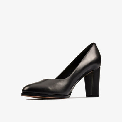 Clarks Women Kaylin Cara 2 Black Leather