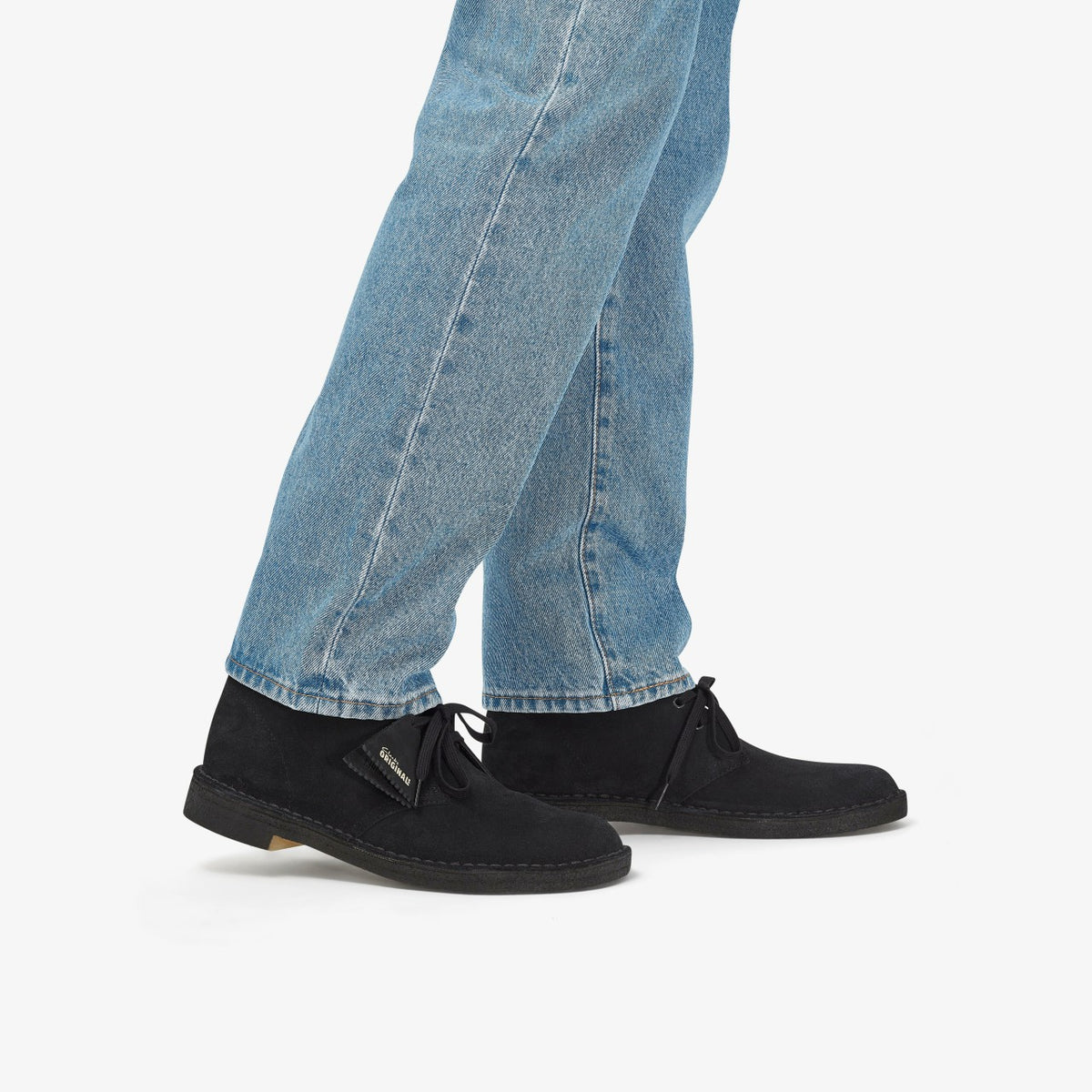 Clarks Men Desert Boot Black Suede