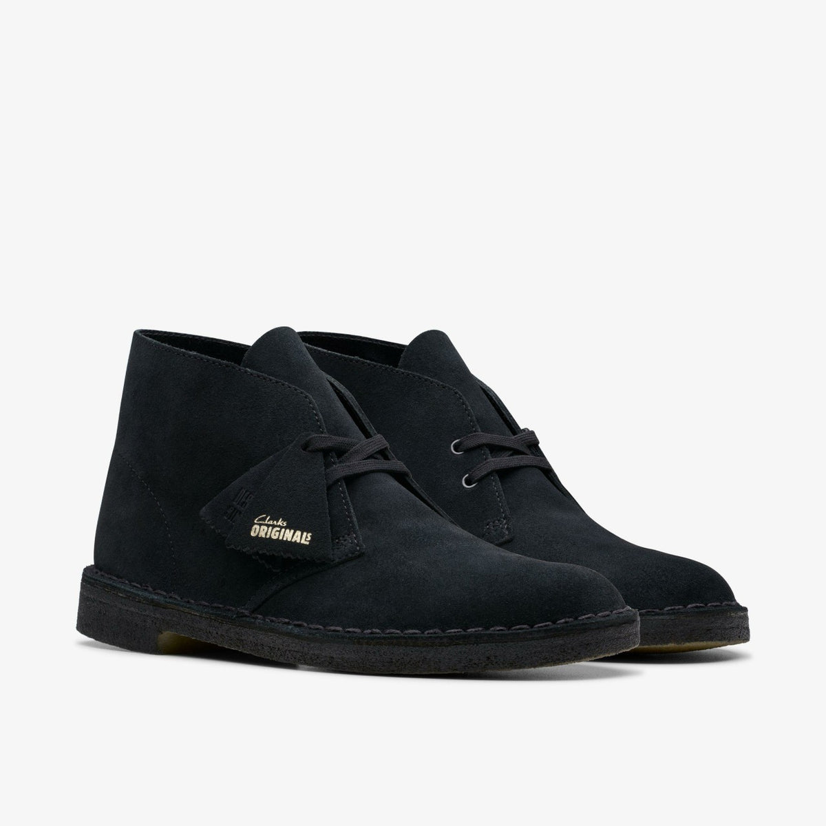 Clarks Men Desert Boot Black Suede