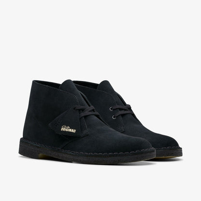 Clarks Men Desert Boot Black Suede