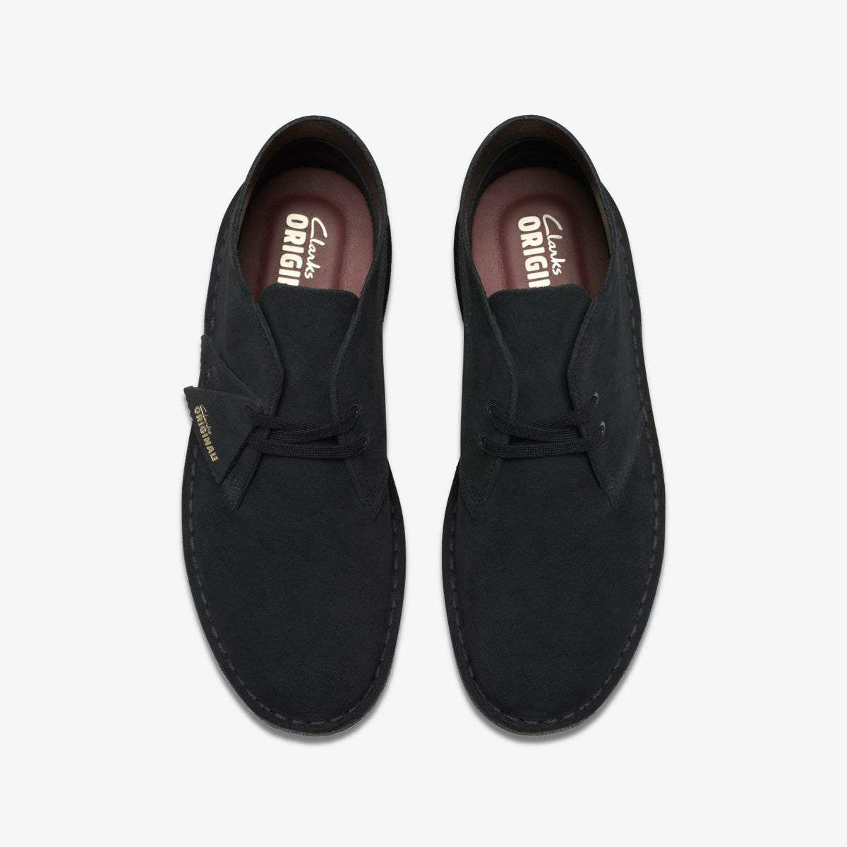 Clarks Men Desert Boot Black Suede