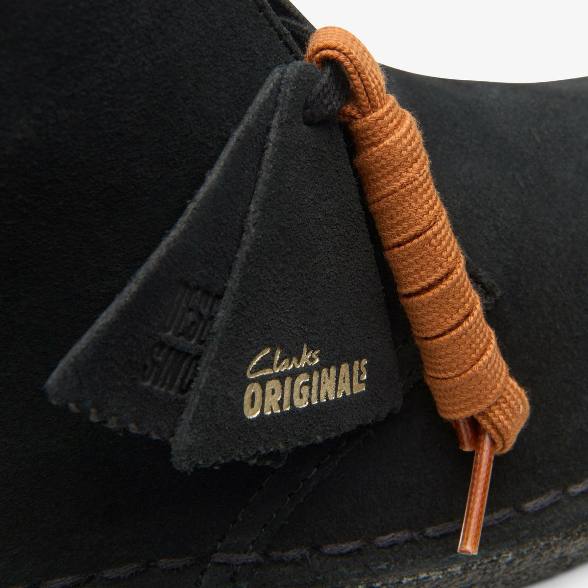 Clarks Men Desert Boot Black Suede