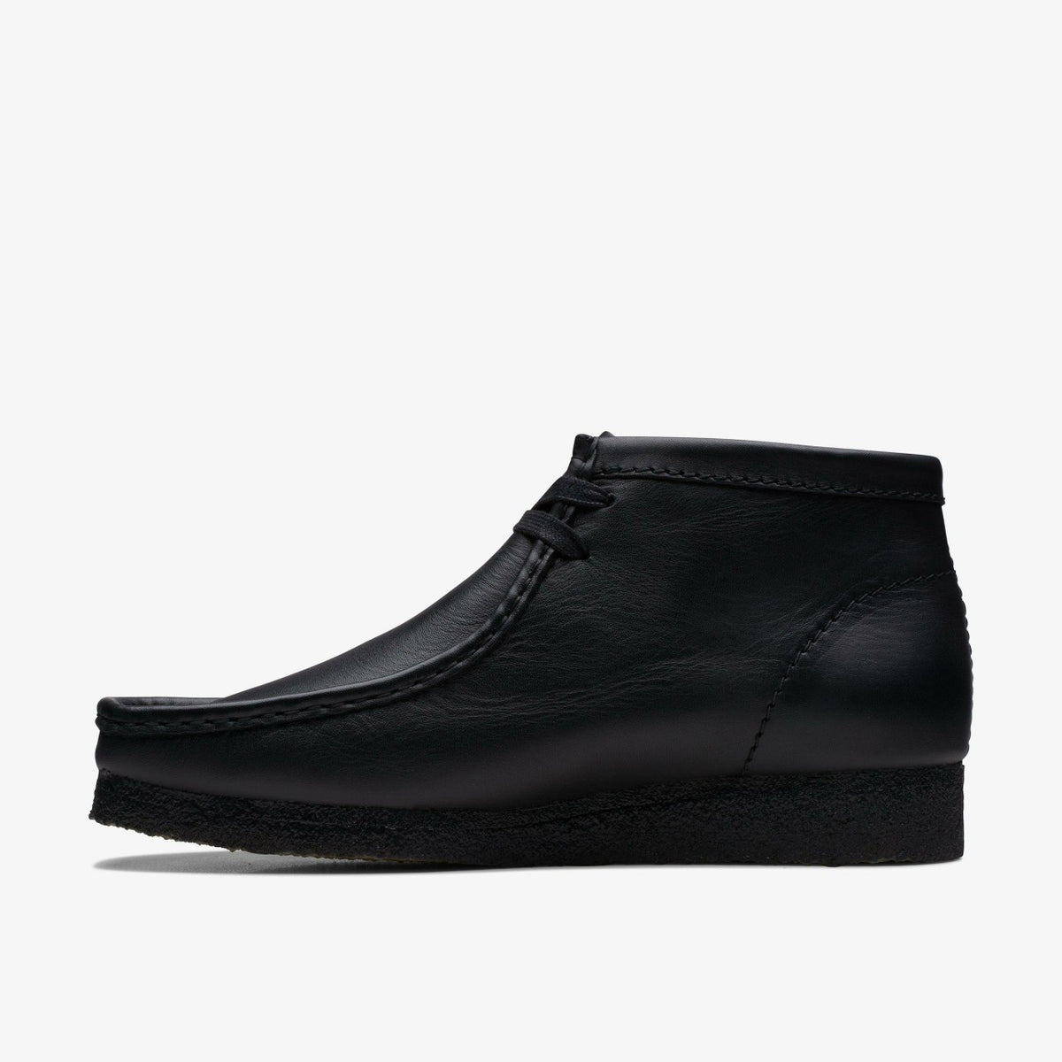 Clarks Men Wallabee Boot Black Leather