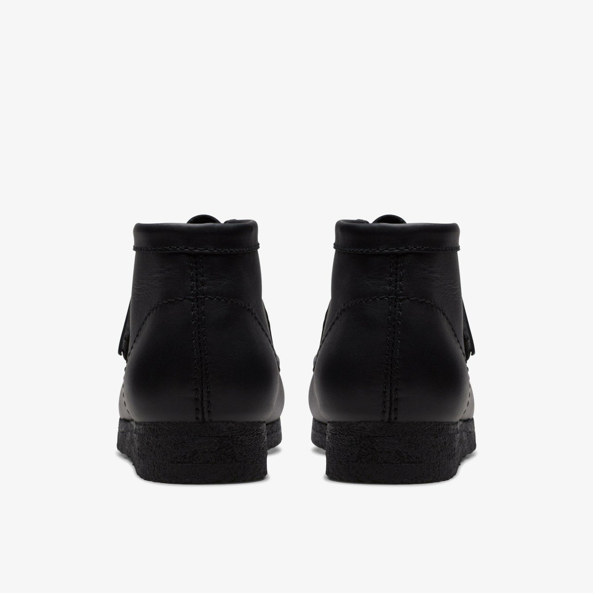 Clarks Men Wallabee Boot Black Leather