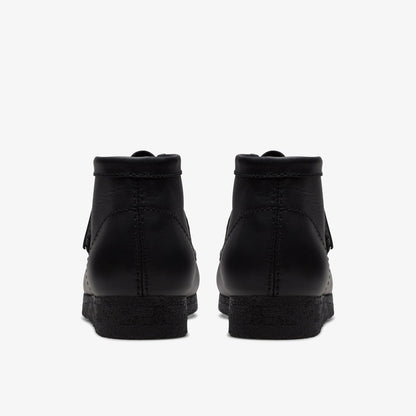 Clarks Men Wallabee Boot Black Leather