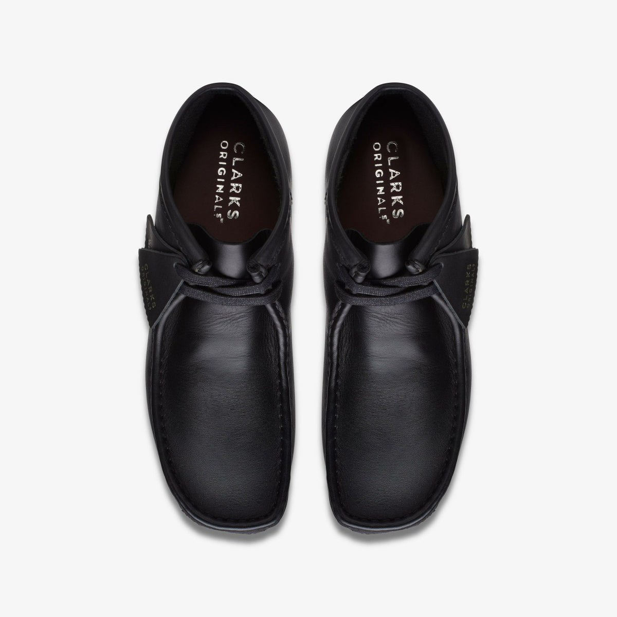 Clarks Men Wallabee Boot Black Leather