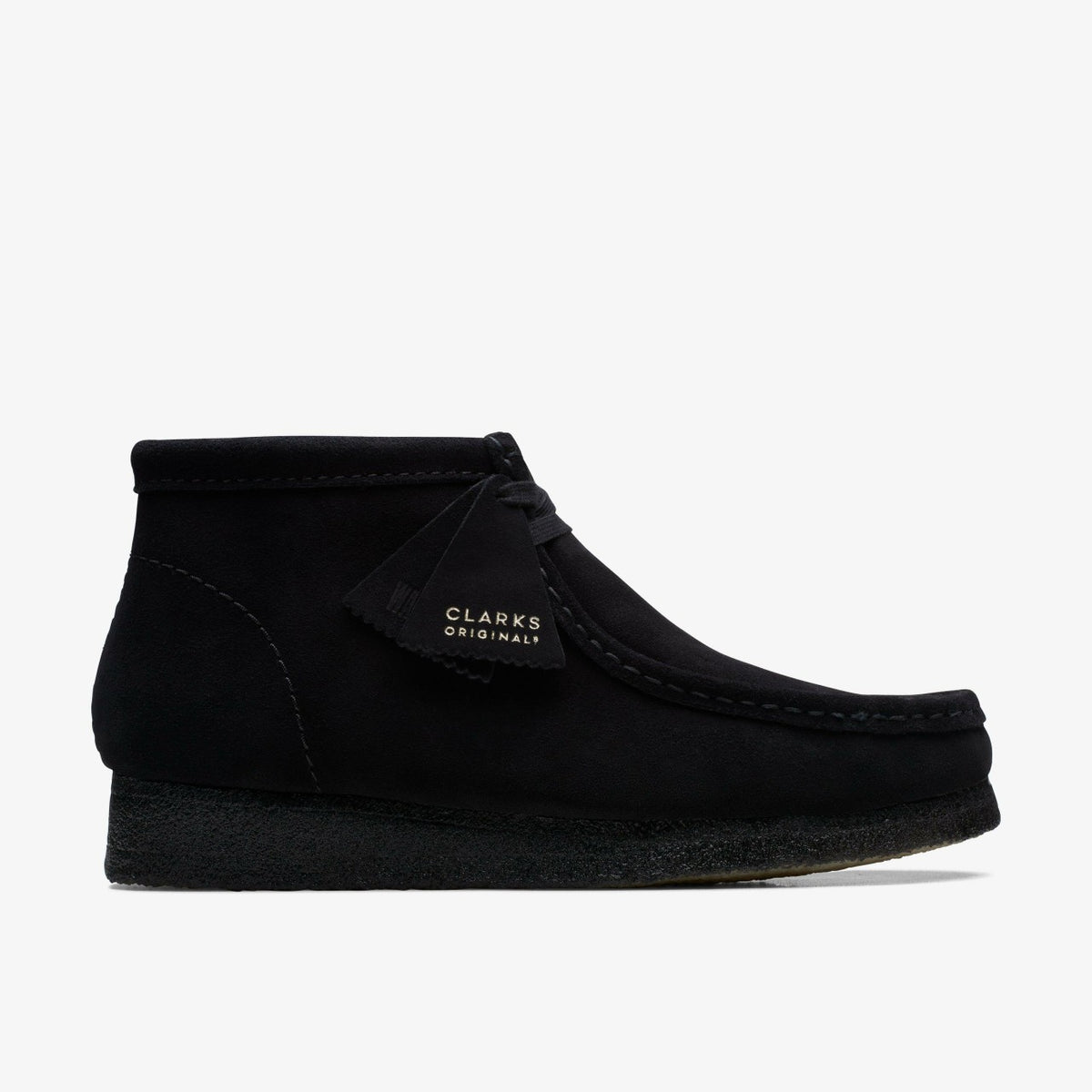 Clarks Men Wallabee Boot Black Suede