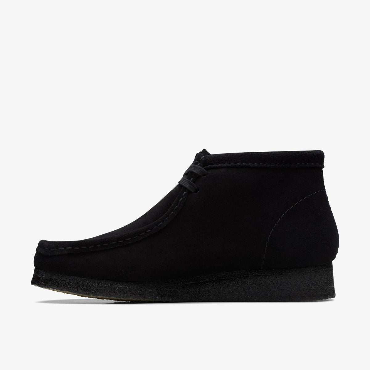 Clarks Men Wallabee Boot Black Suede