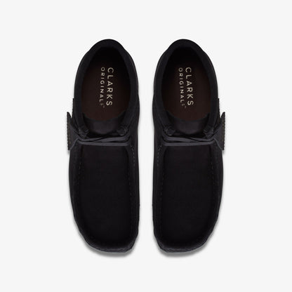Clarks Men Wallabee Boot Black Suede