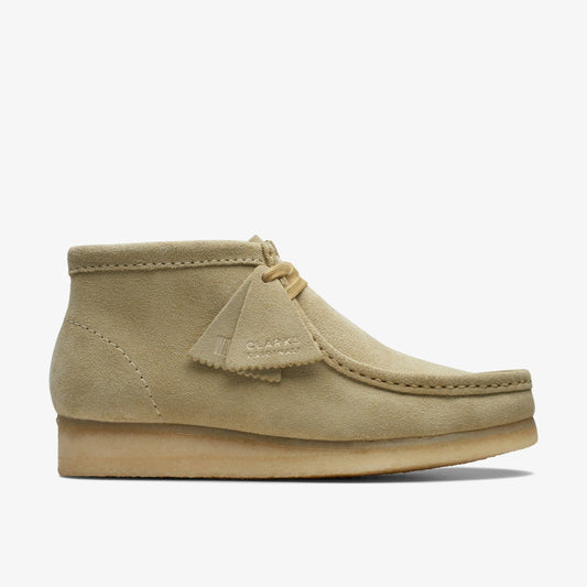 Clarks Women Wallabee Boot Maple Suede