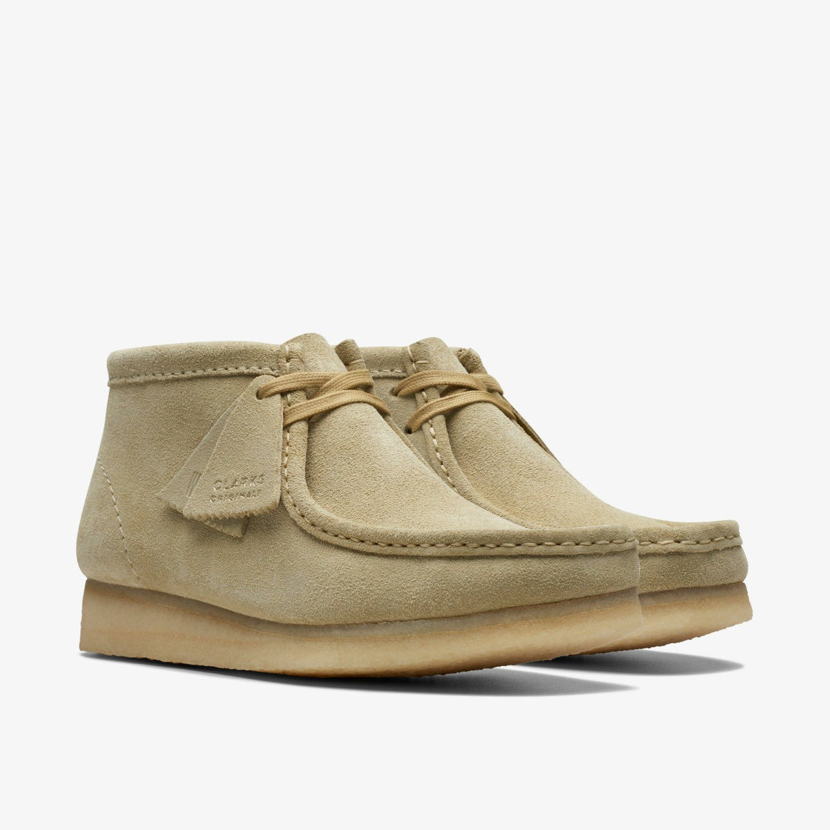 Clarks Women Wallabee Boot Maple Suede
