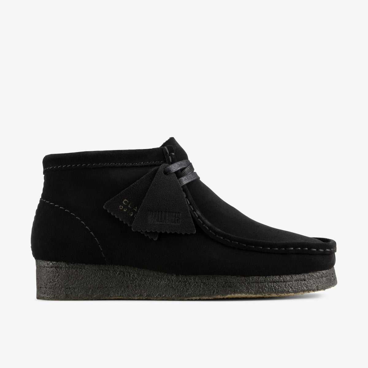 Clarks Women Wallabee Boot Black Suede