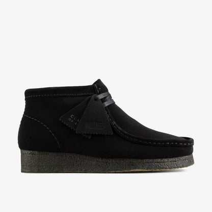 Clarks Women Wallabee Boot Black Suede