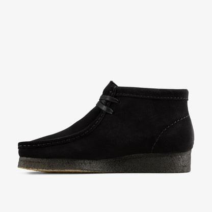 Clarks Women Wallabee Boot Black Suede