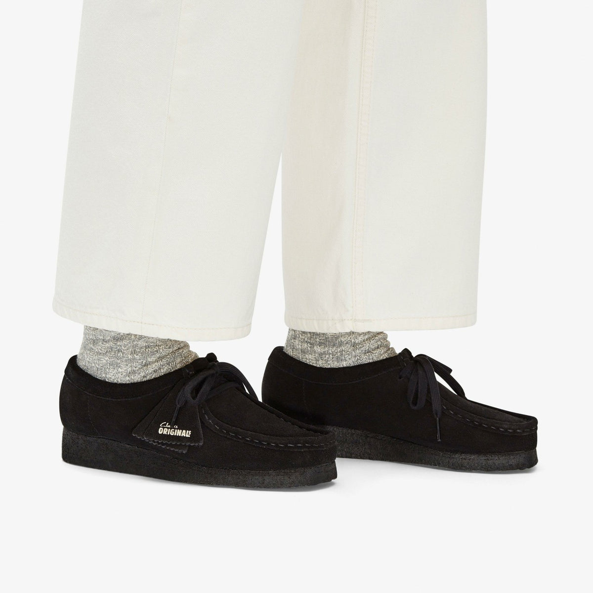 Clarks Women Wallabee Black Suede