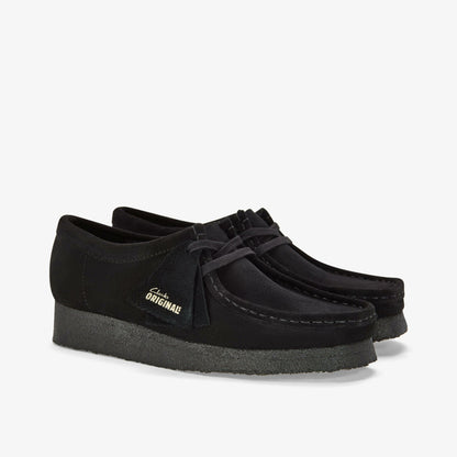 Clarks Women Wallabee Black Suede