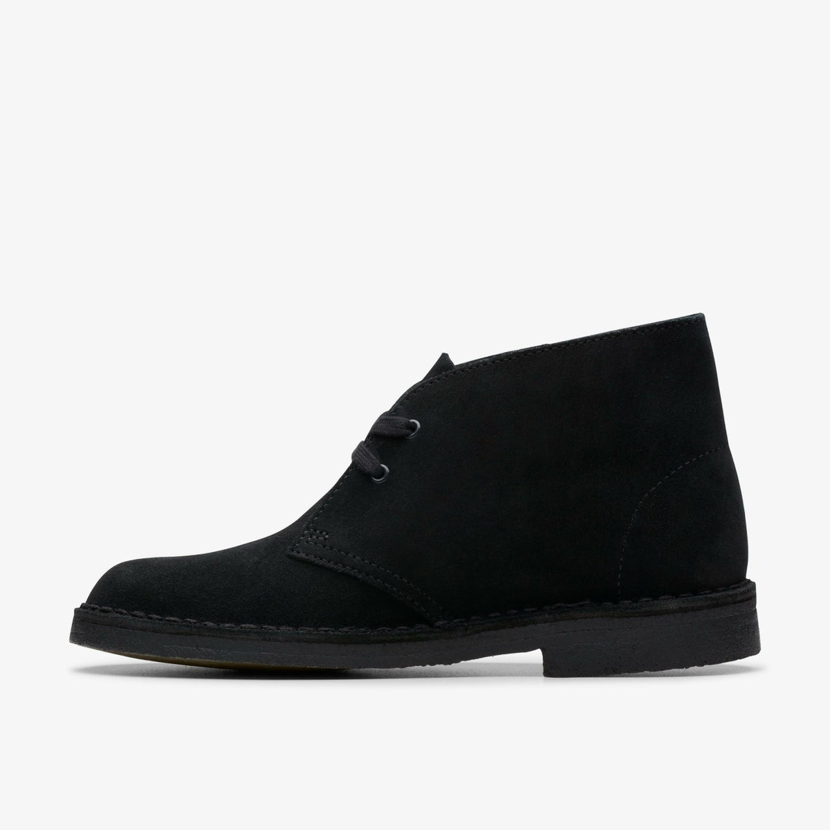 Clarks Women Desert Boot Black Suede