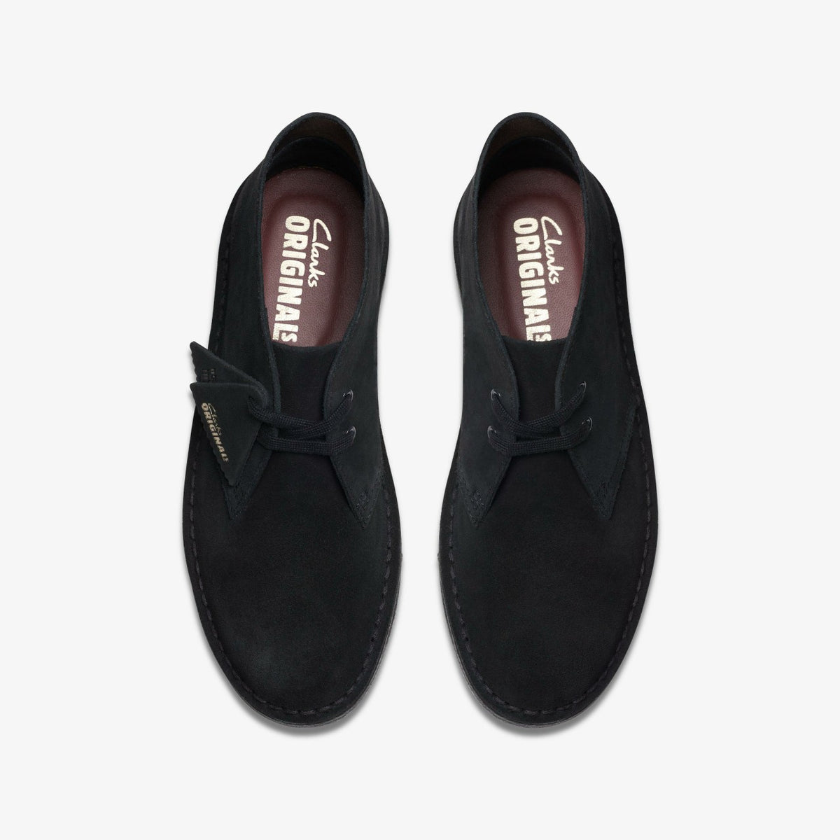 Clarks Women Desert Boot Black Suede