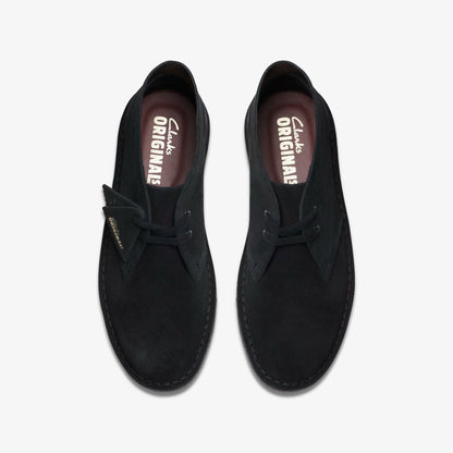 Clarks Women Desert Boot Black Suede