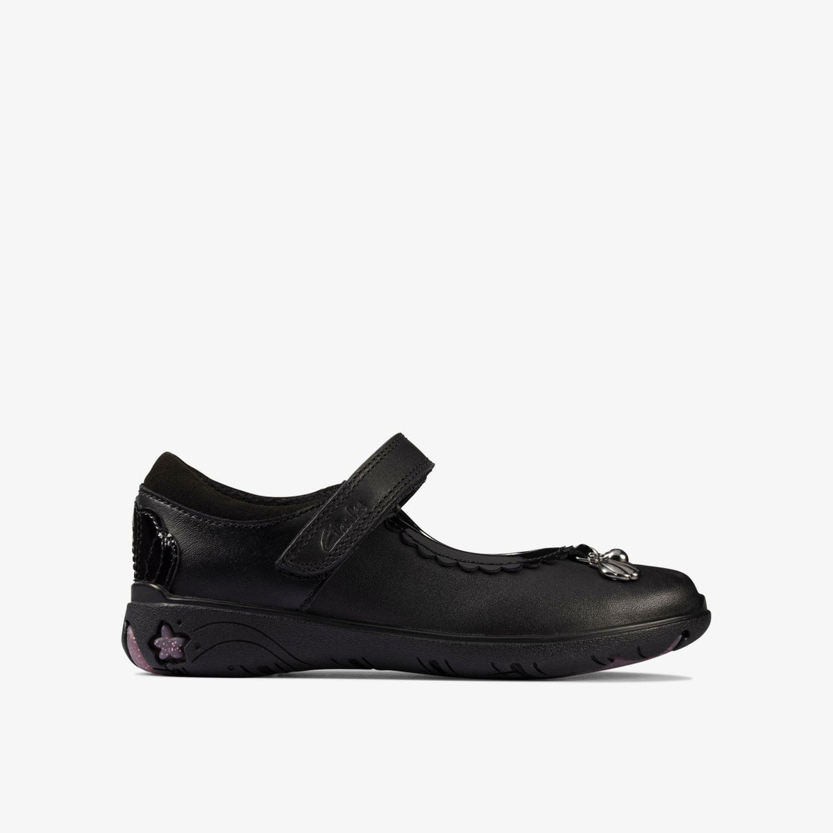 Clarks Kids Sea Shimmer Toddler Black Leather