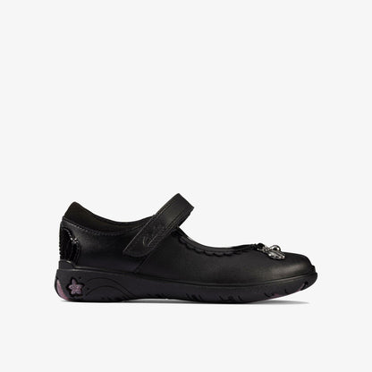 Clarks Kids Sea Shimmer Toddler Black Leather