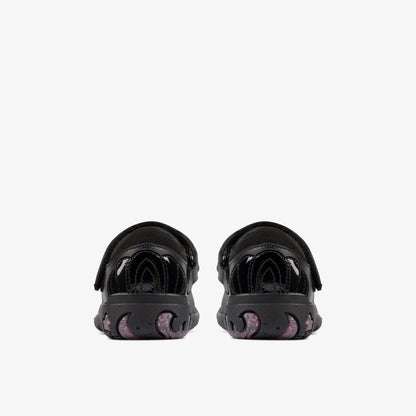 Clarks Kids Sea Shimmer Toddler Black Leather