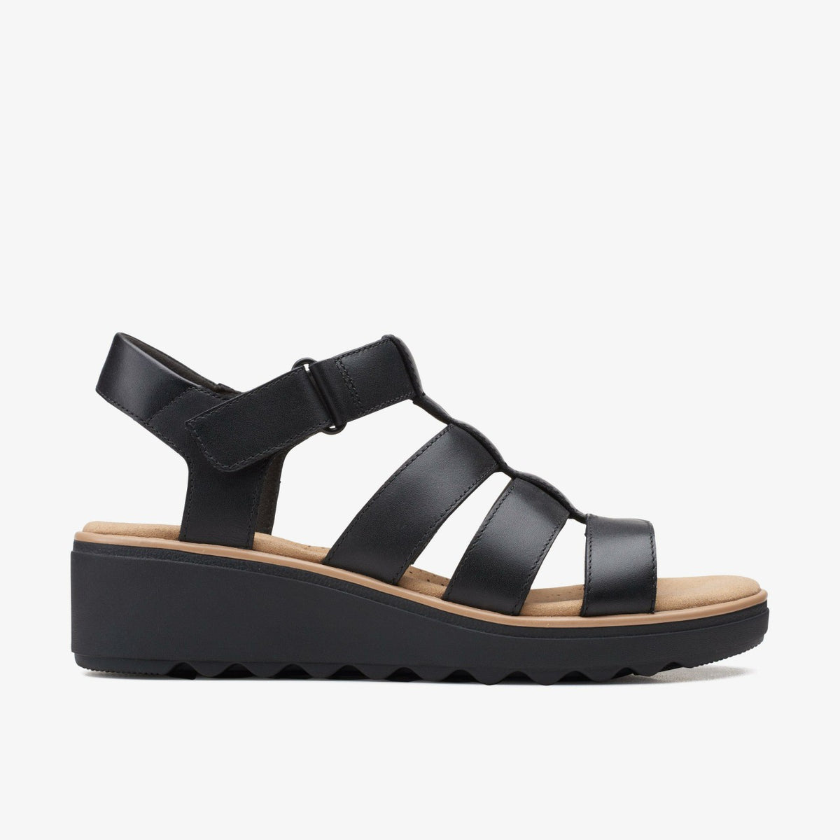 Clarks Women Jillian Quartz Black Leather