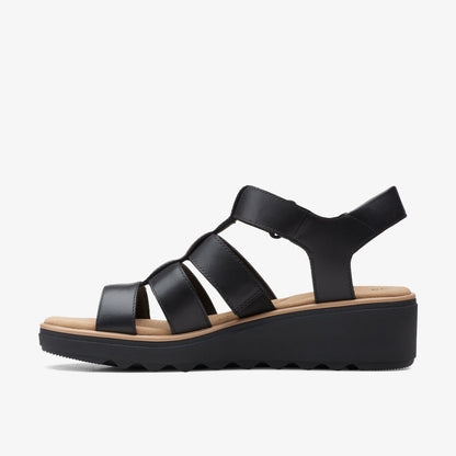 Clarks Women Jillian Quartz Black Leather