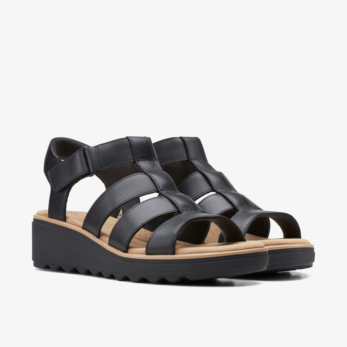 Clarks Women Jillian Quartz Black Leather