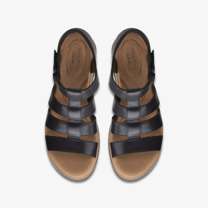 Clarks Women Jillian Quartz Black Leather