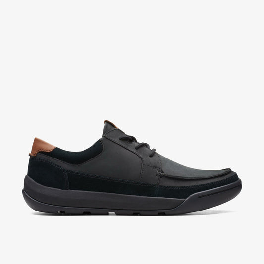 Clarks Men Ashcombe Craft Black Leather
