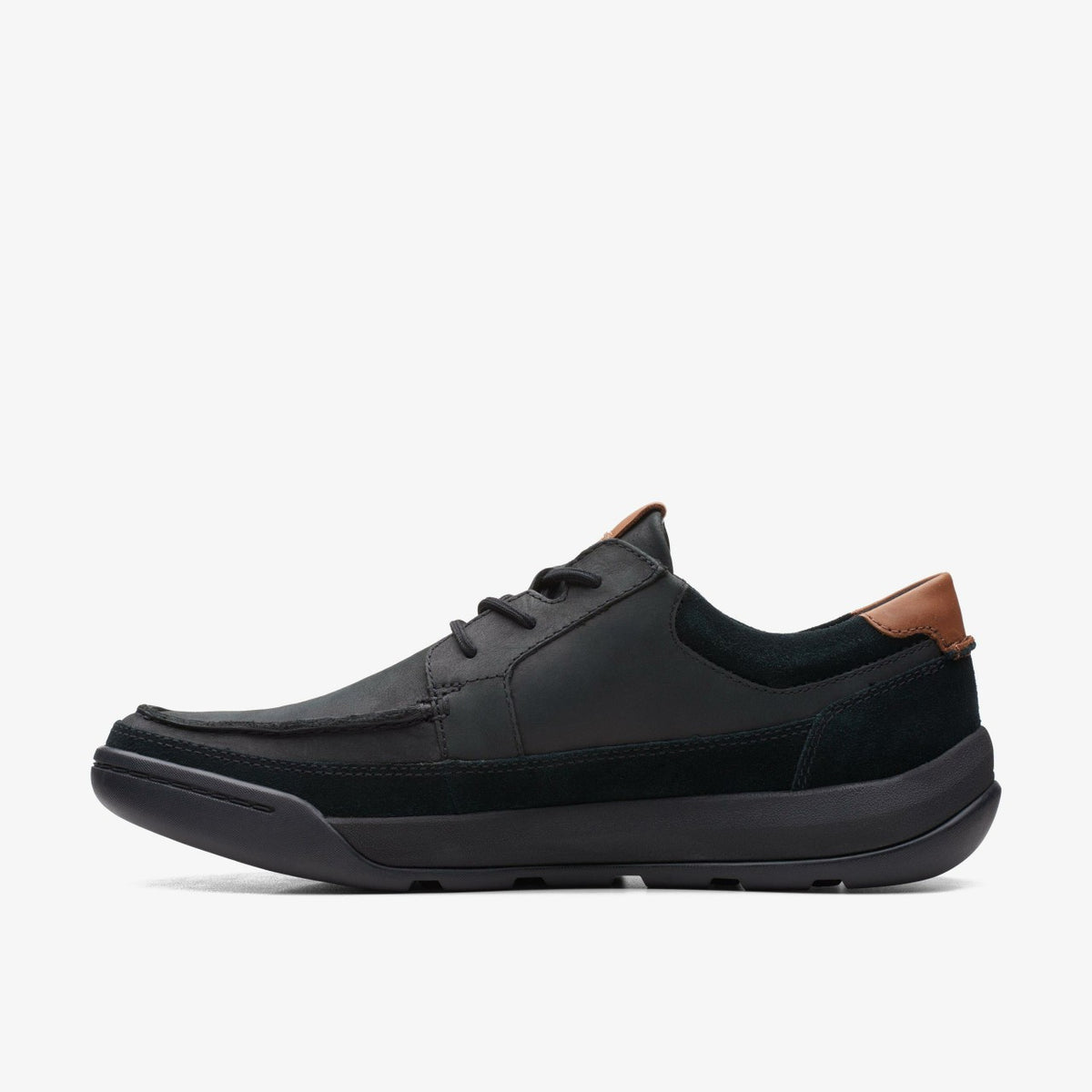 Clarks Men Ashcombe Craft Black Leather