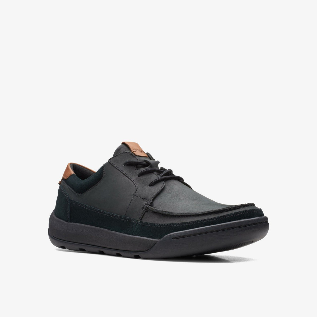 Clarks Men Ashcombe Craft Black Leather