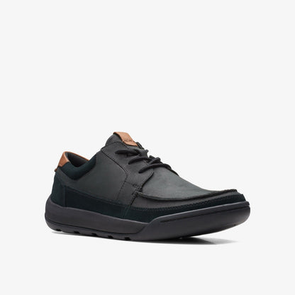 Clarks Men Ashcombe Craft Black Leather