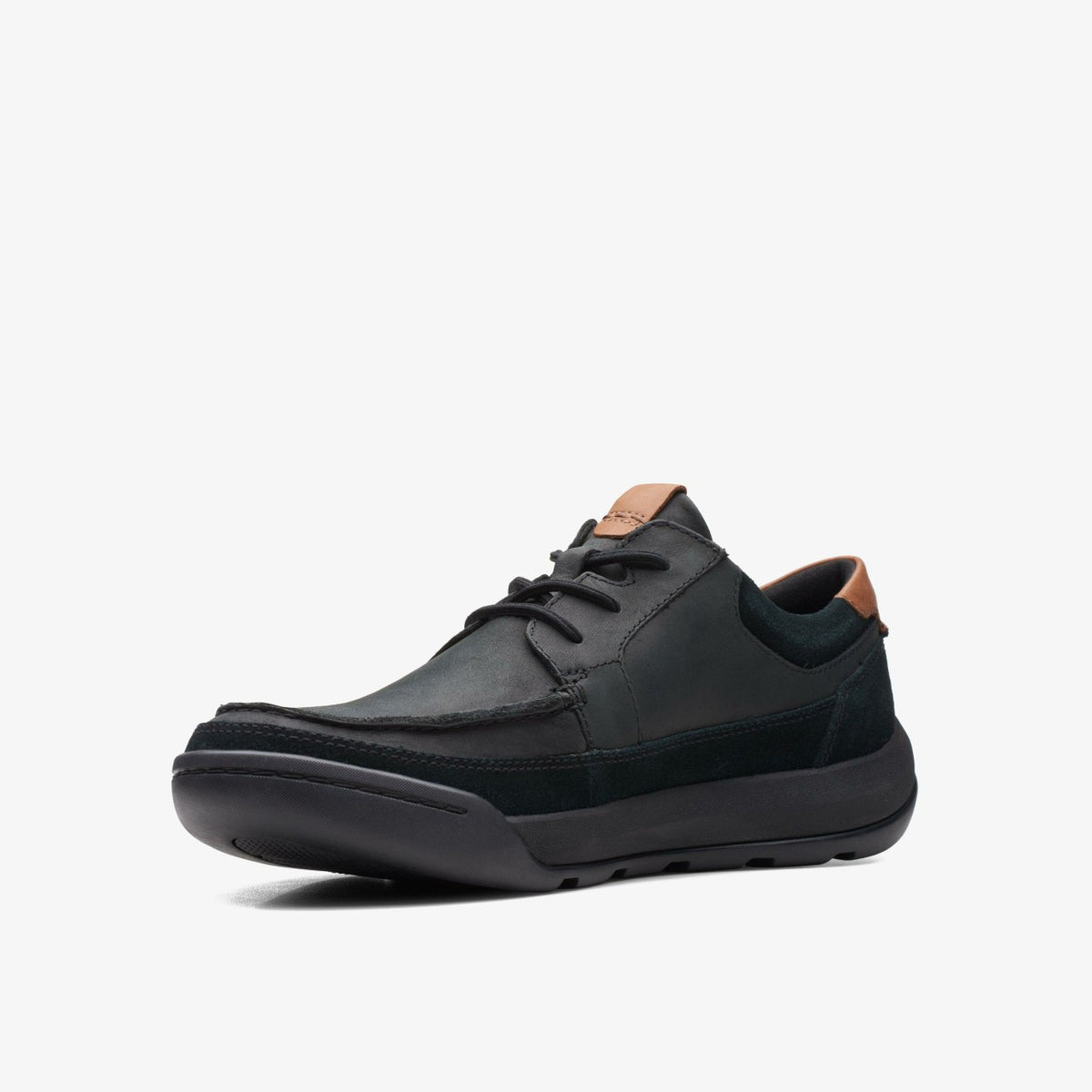 Clarks Men Ashcombe Craft Black Leather