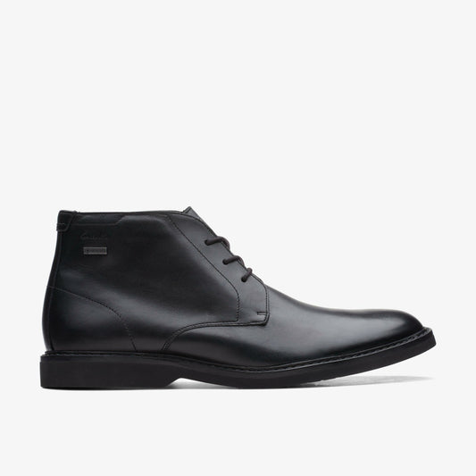 Clarks Men Atticus LT Hi GORE-TEX Black Leather