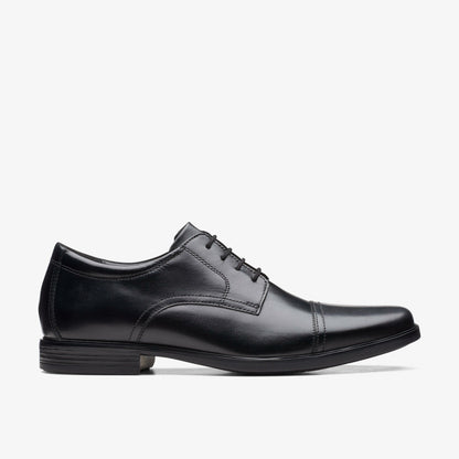 Clarks Men Howard Cap Black Leather