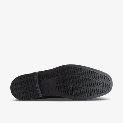 Clarks Men Howard Cap Black Leather