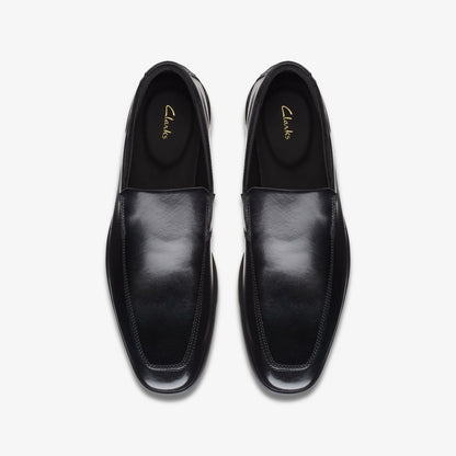 Clarks Men Howard Edge Loafer Black Leather