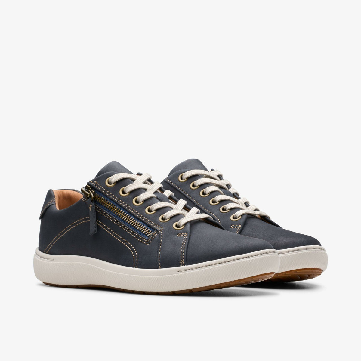 Clarks Women Nalle Lace Navy Nubuck