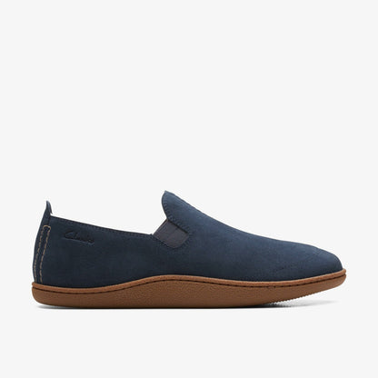 Clarks Men Home Mocc Slipper Navy Suede
